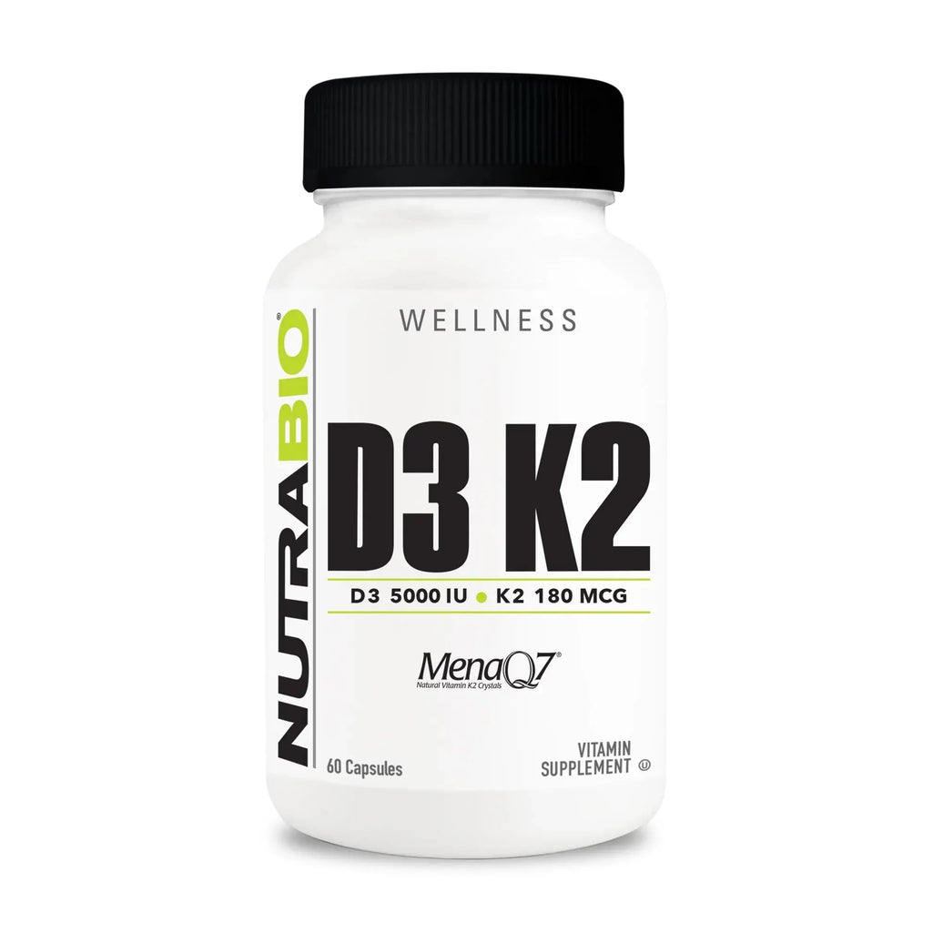 NutraBio | Vitamin D3 K2 (5000 IU D3, 180 MCG K2) NutraBio