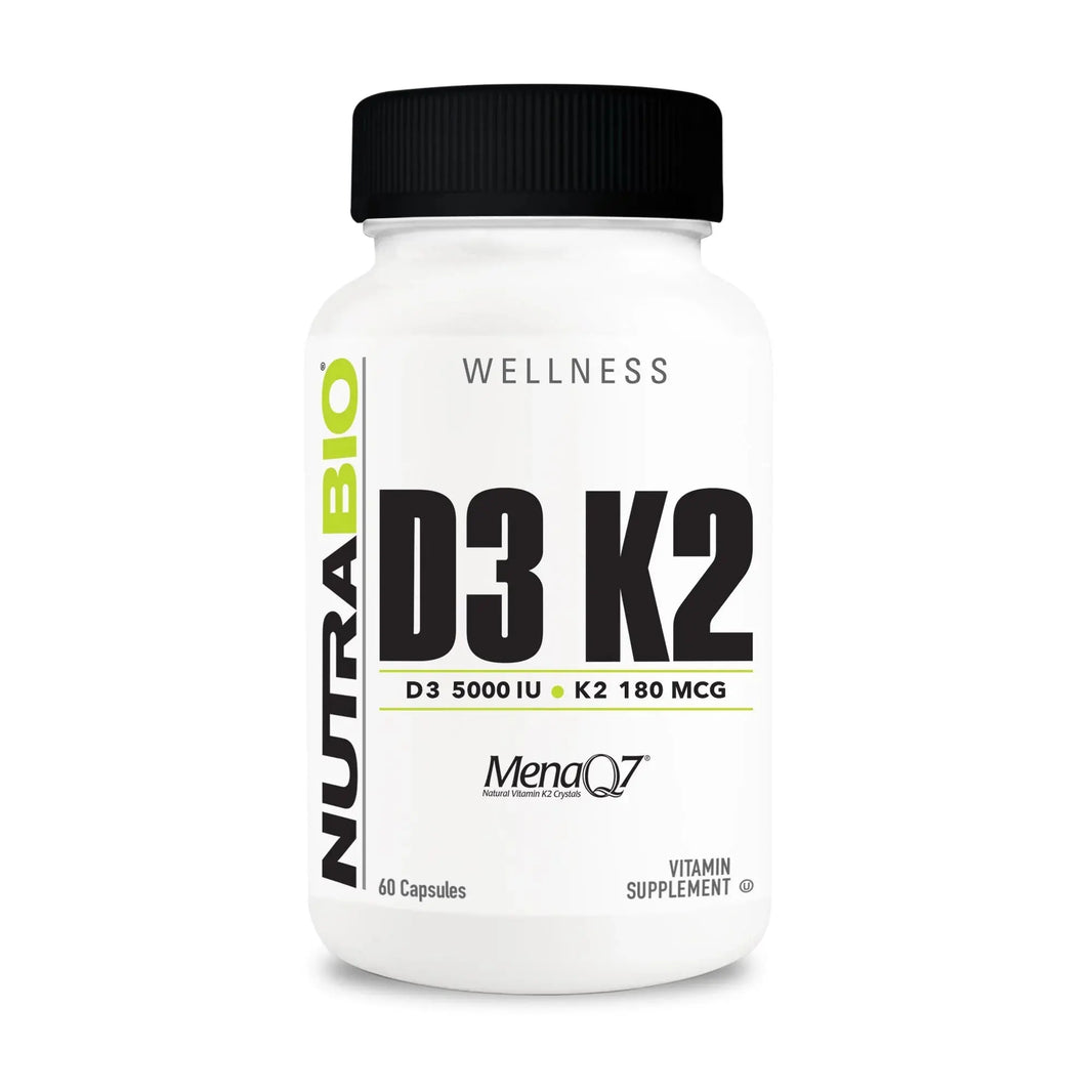 NutraBio | Vitamin D3 K2 (5000 IU D3, 180 MCG K2) NutraBio