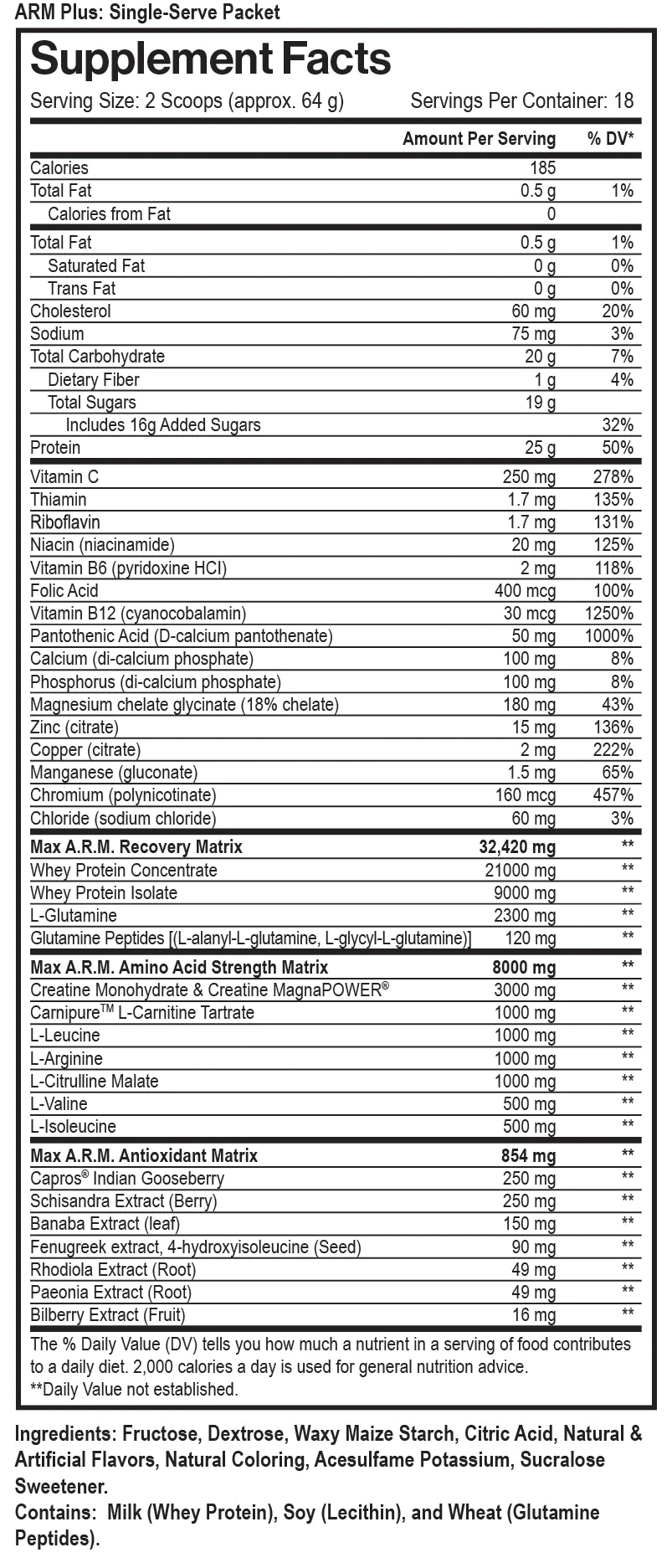 Arm Plus+ Carton - Variety Pack Max Muscle Orlando