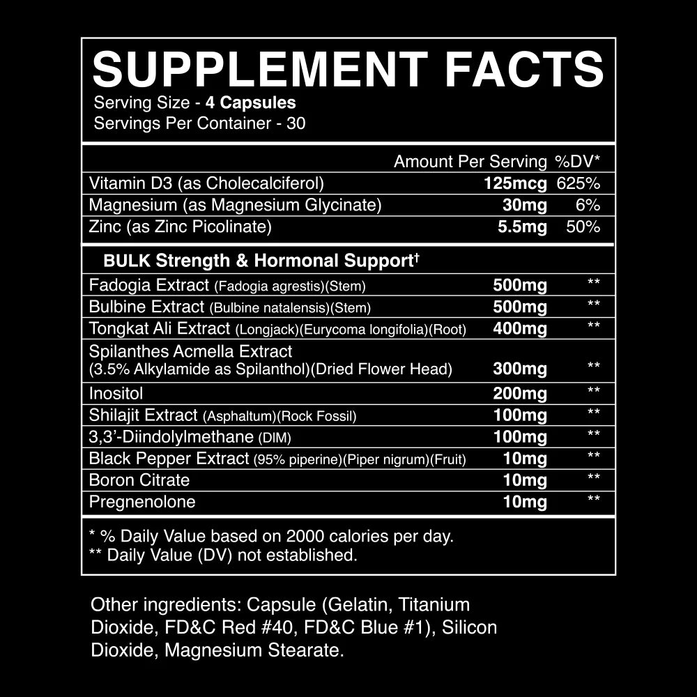 BULK Testosterone PILLS