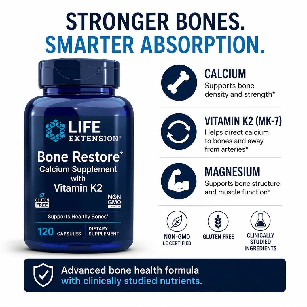 Life Extension | Bone Restore with Vitamin K2 Life Extension