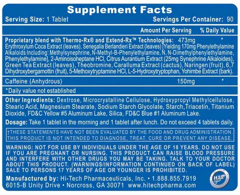 Hi-Tech Pharmaceuticals | Lipodrene® Elite HI-TECH PHARMACEUTICALS