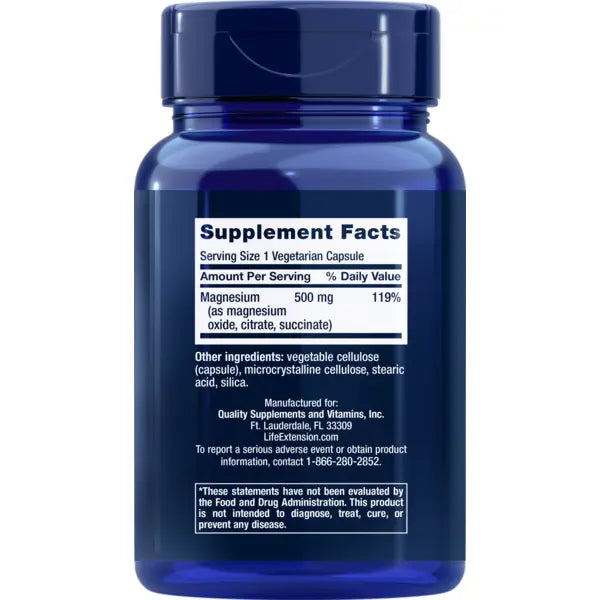 Magnesium Caps 500 mg, 100 vegetarian capsules Max Muscle Orlando
