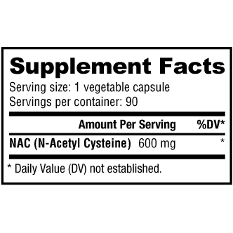 NAC N-Acetyl-Cysteine 600 mg Max Muscle Orlando