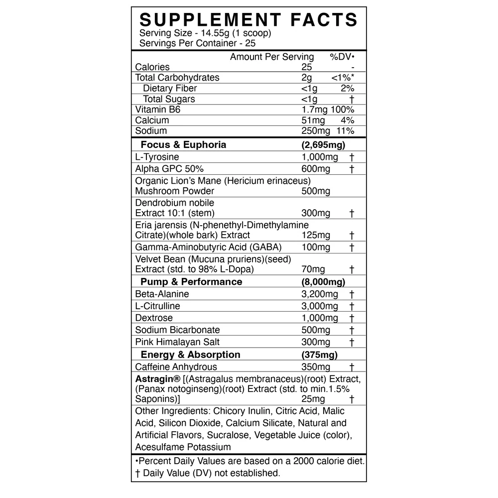 NOOTROPIC High Focus Pre-workout