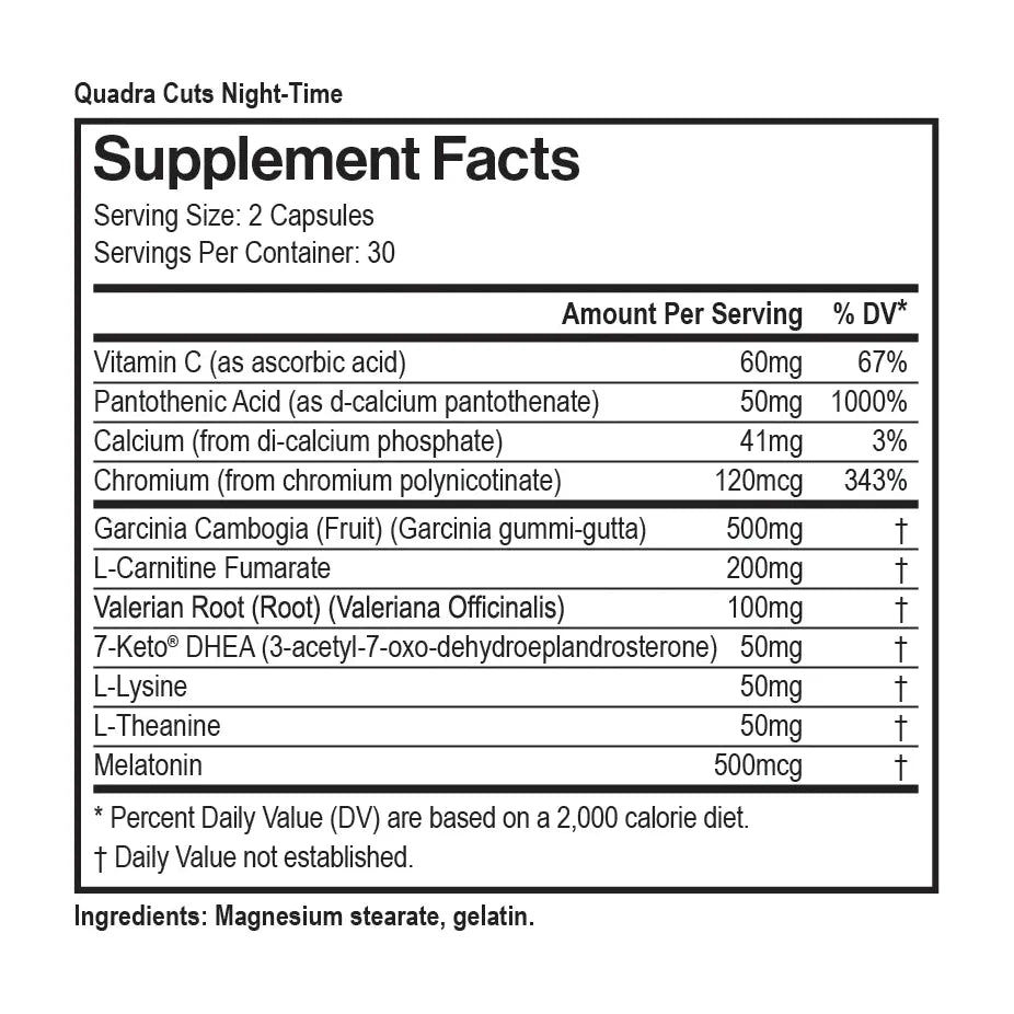 QUADRA CUTS NIGHT-TIME | Buy 1 Get 1 50% Off Max Muscle Orlando