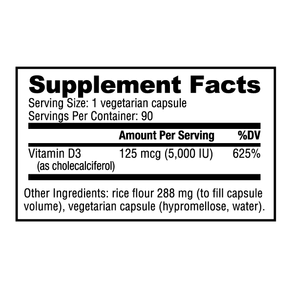 Vitamin D (5000 IU) Max Muscle Orlando