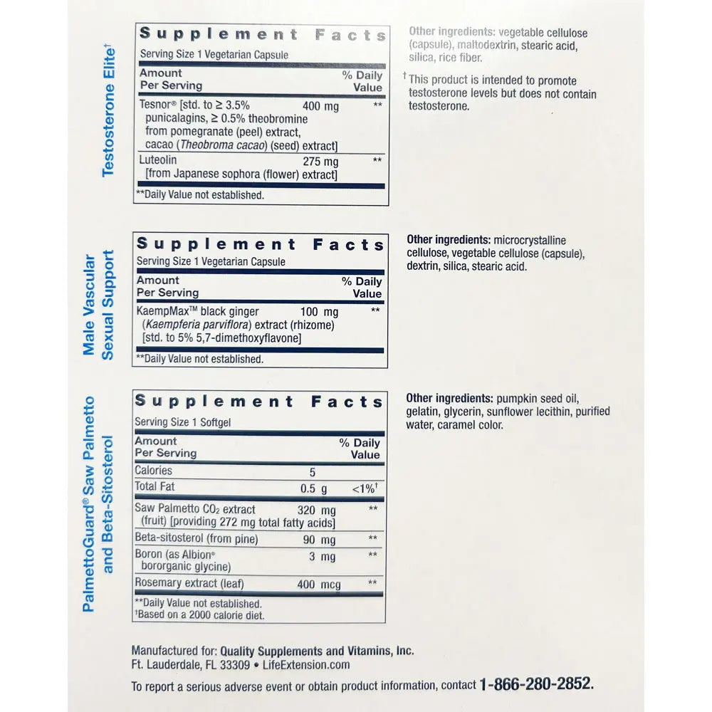 Life Extension | Men's Vitality Packs Life Extension