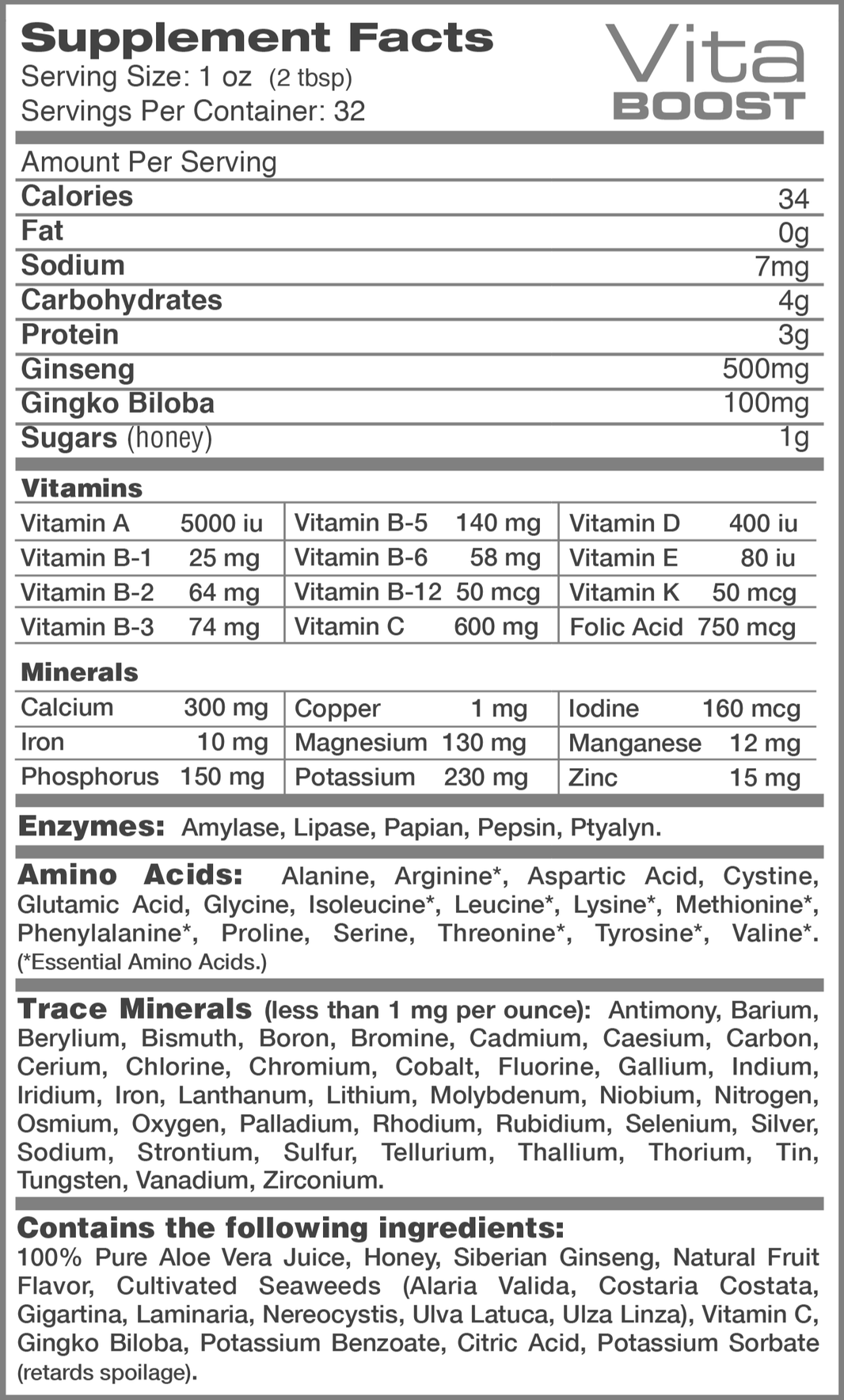 OH Nutrition | Vita Boost™ OH Nutrition
