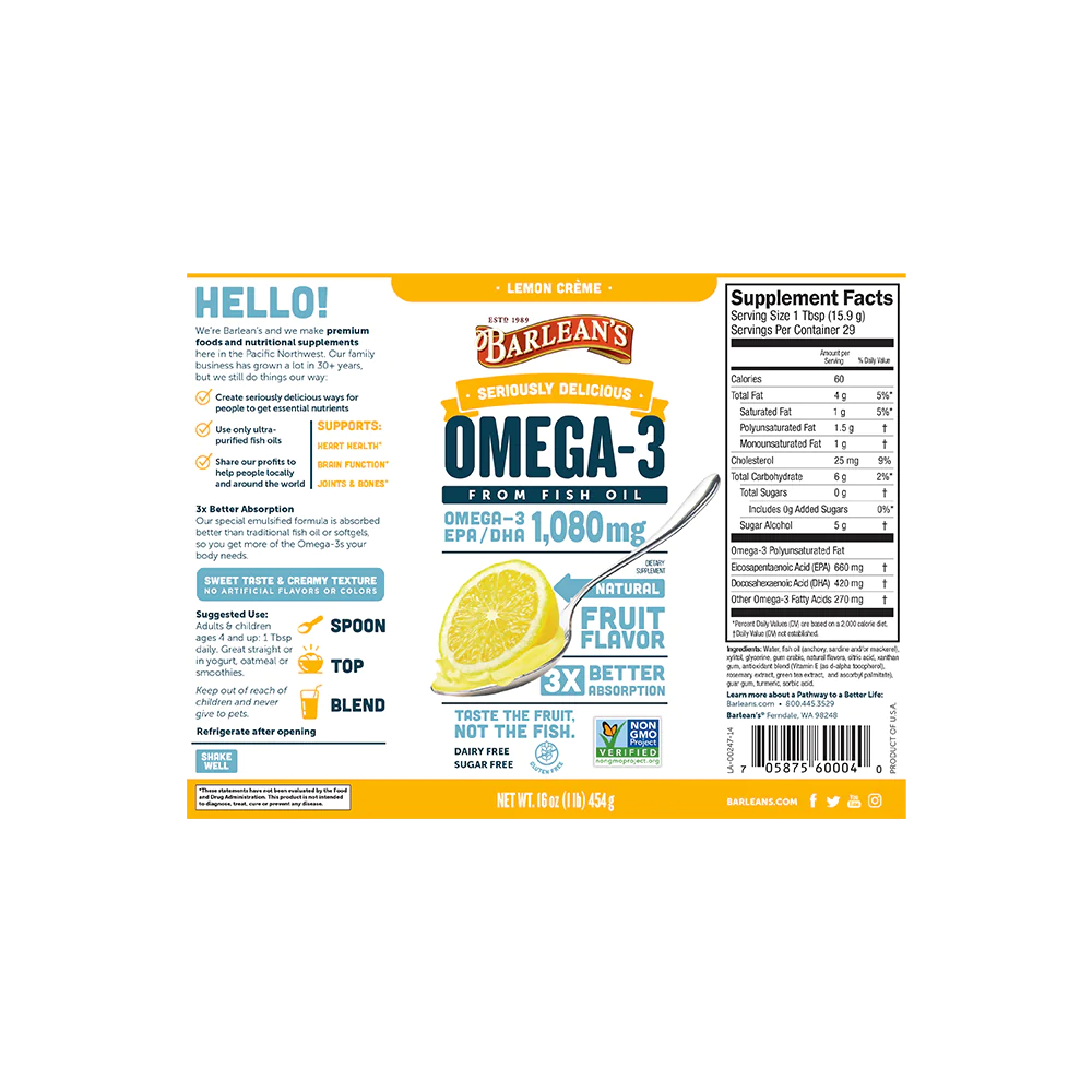 Lemon Crème Fish Oil Max Muscle Orlando