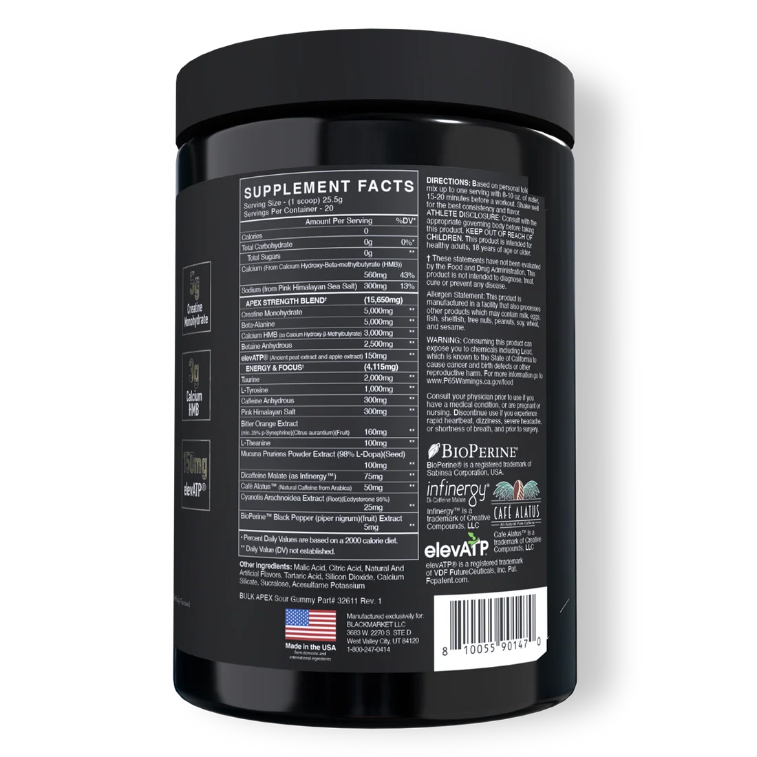 Black Market Labs | Bulk Apex Strength Pre-Workout