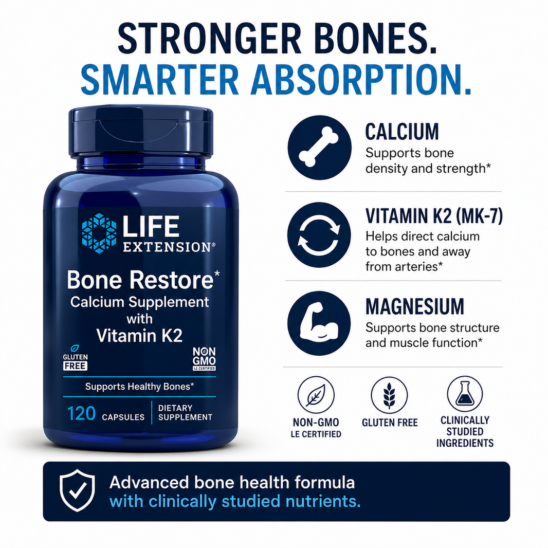 Life Extension | Bone Restore with Vitamin K2