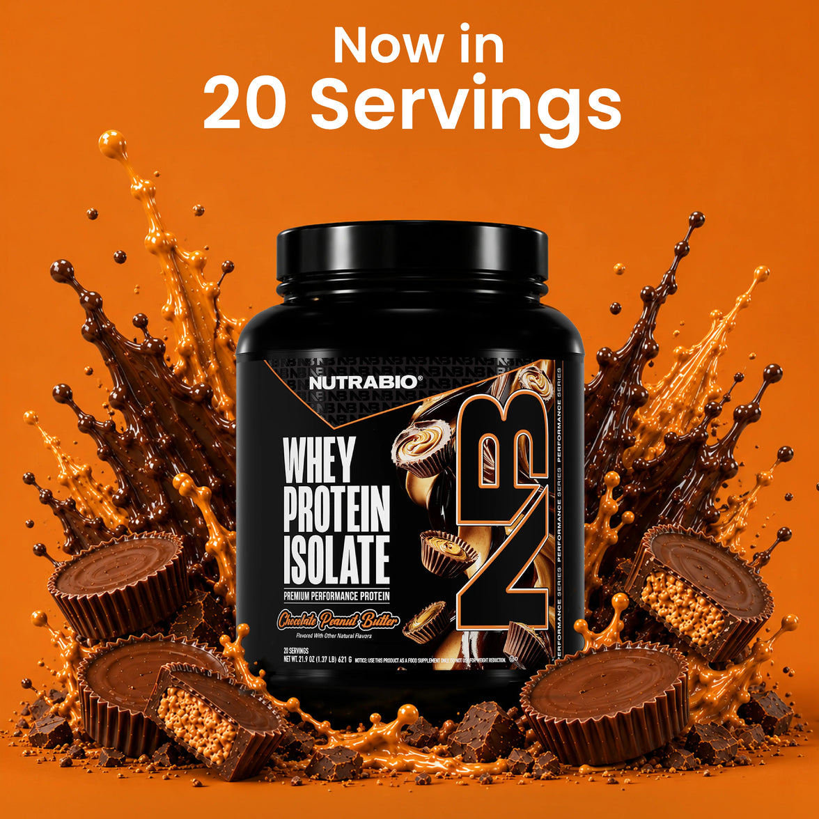 NutraBio | Whey Protein Isolate 20 SV