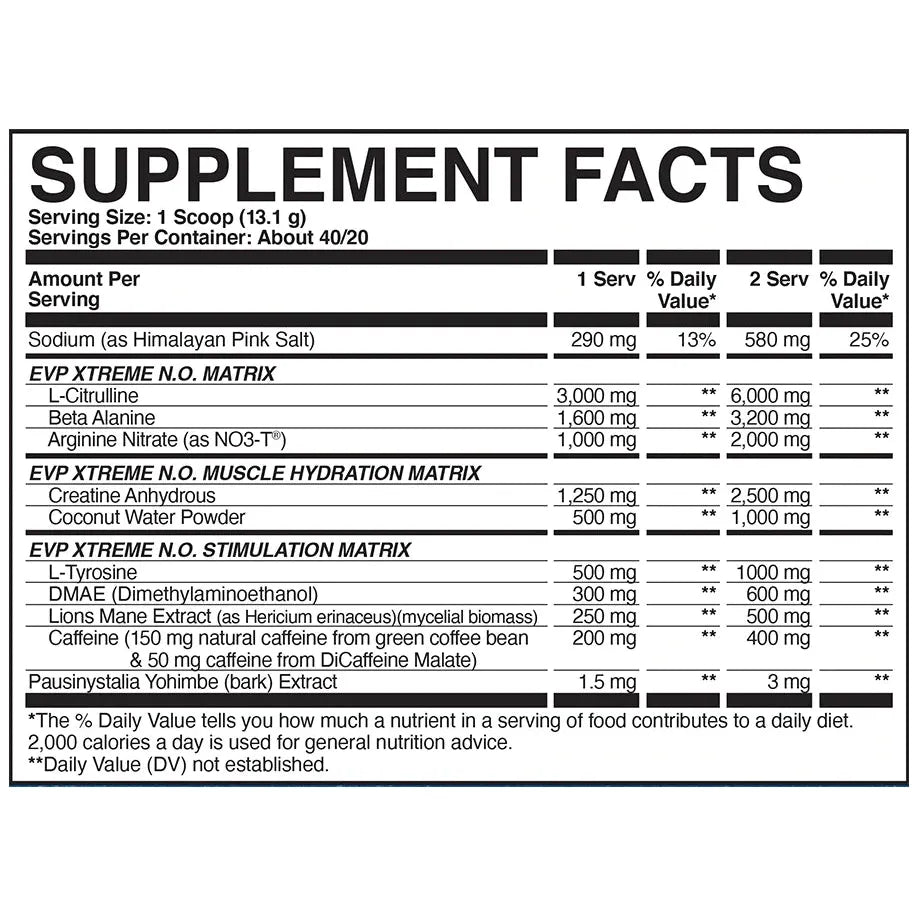 EVP EXTREME N.O. PRE-WORKOUT Max Muscle Orlando