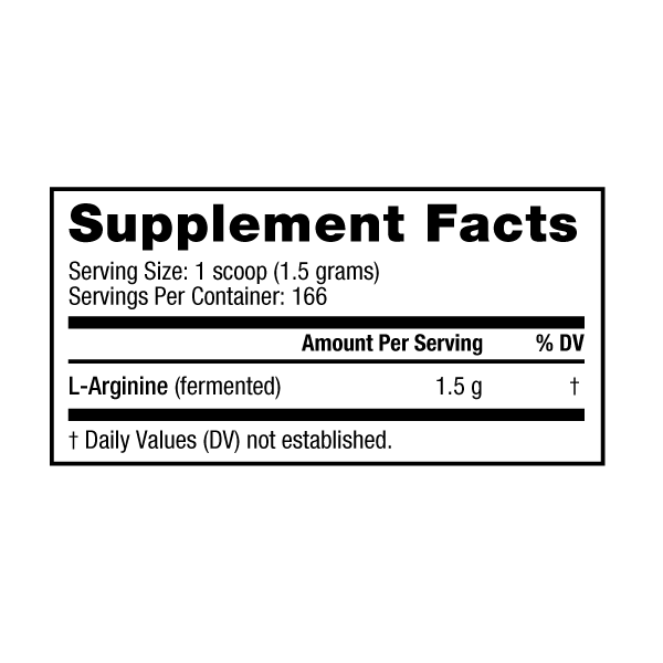 L-ARGININE 250g Max Muscle Orlando