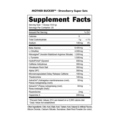 Mother Bucker Pre-Workout Max Muscle Orlando