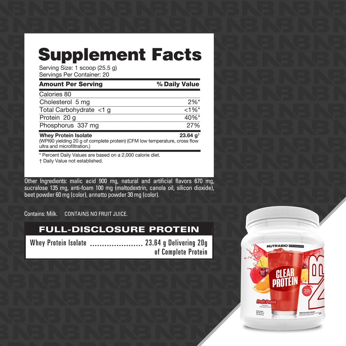 NutraBio | Clear Whey Protein Isolate