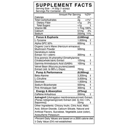 NOOTROPIC High Focus Pre-workout