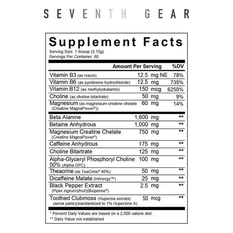 Seventh Gear Extreme Stim Pre-Workout Max Muscle Orlando