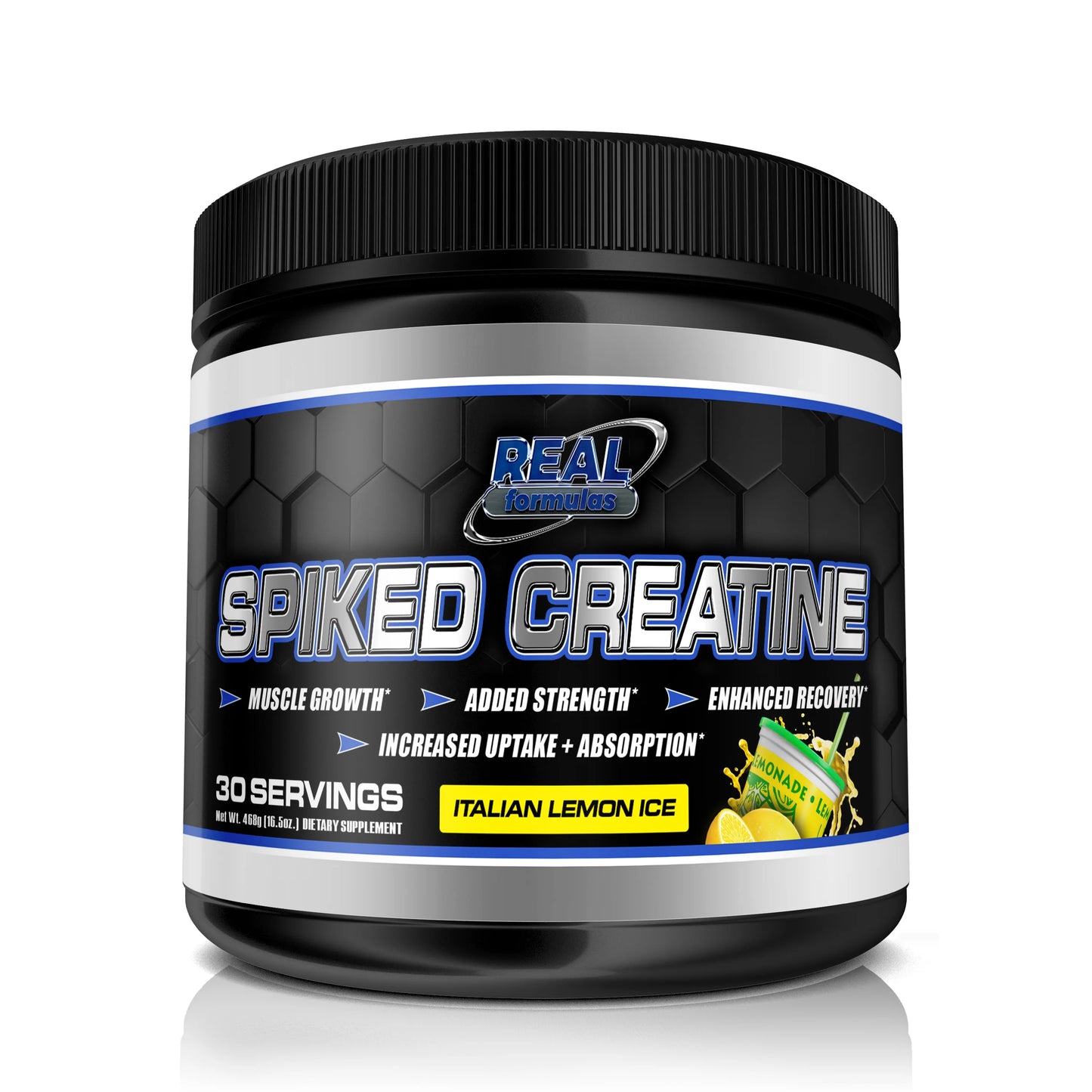 Spiked Creatine Powder - Creatine, Dextrose, and Alpha-Lipoic Acid - for Sport Workout Support & Performance - 30 Servings