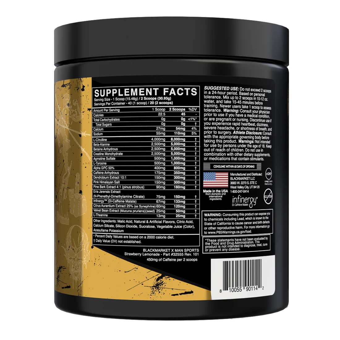 BLACKMARKET X MAN SPORTS Strength Pre-workout