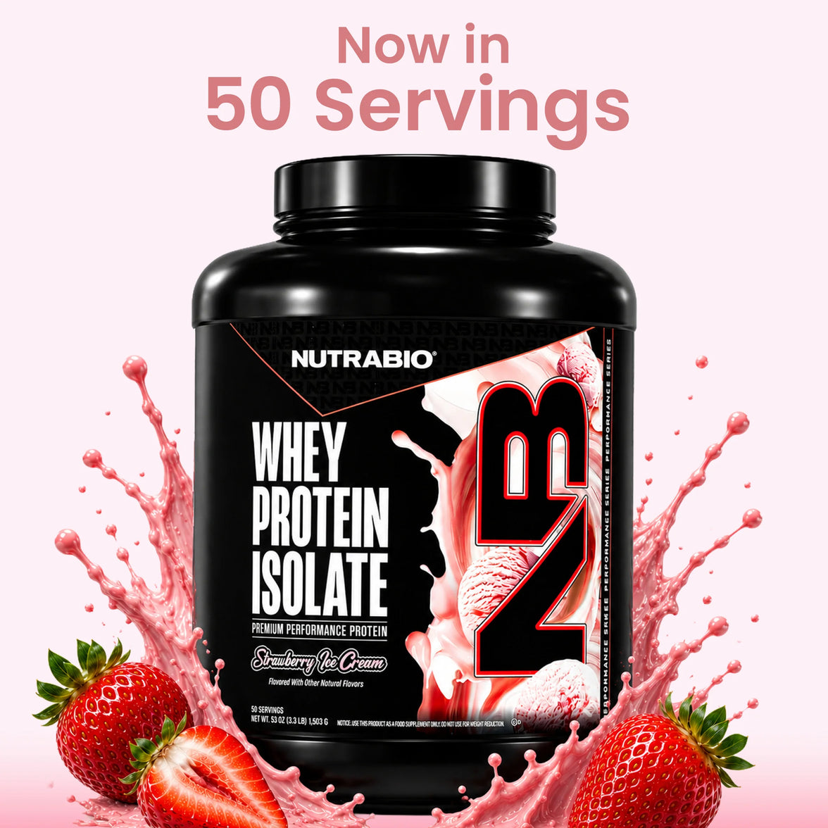 NutraBio | 100% Whey Protein Isolate 50 SV
