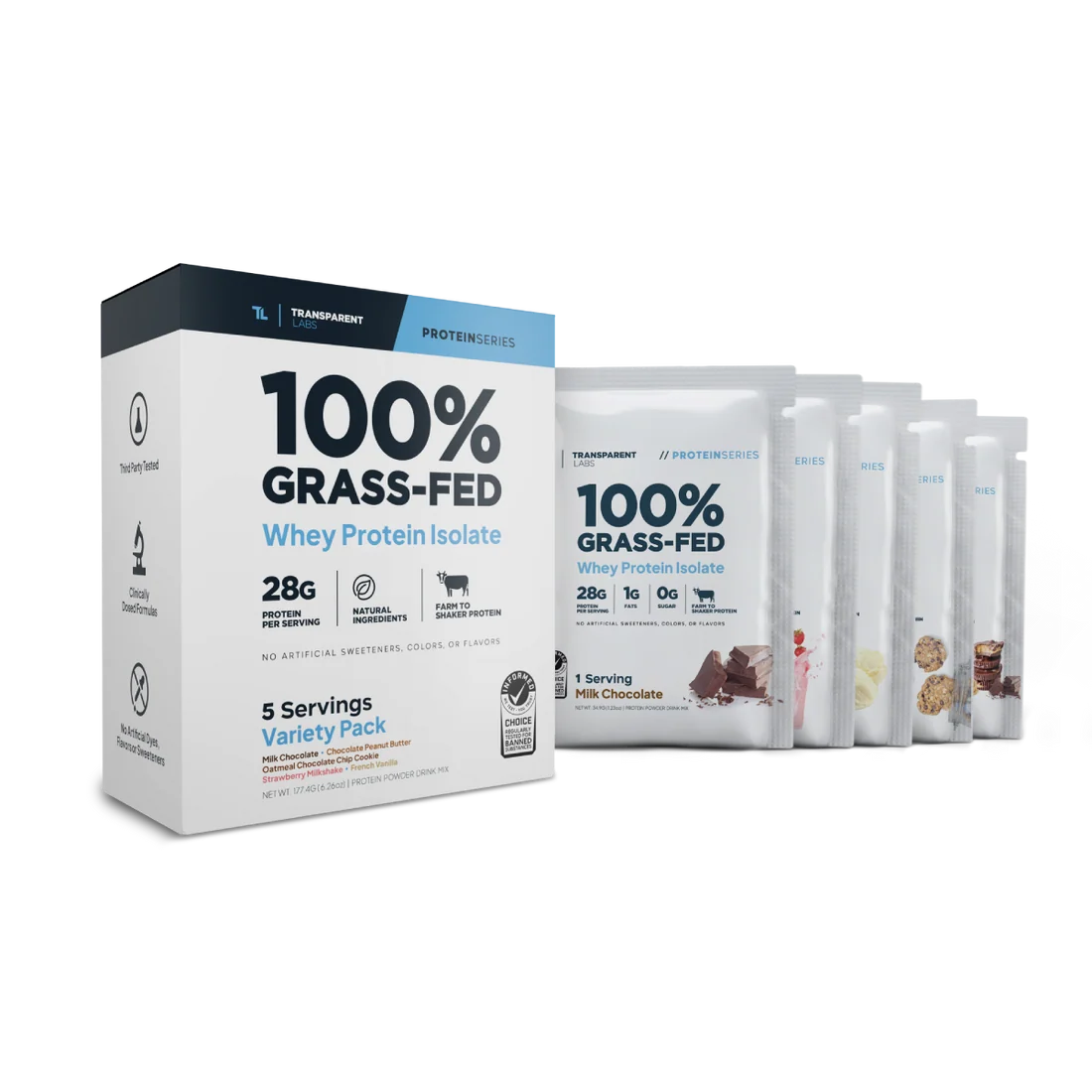 Transparent Labs | Whey Protein Isolate - 5 Serving Variety Pack