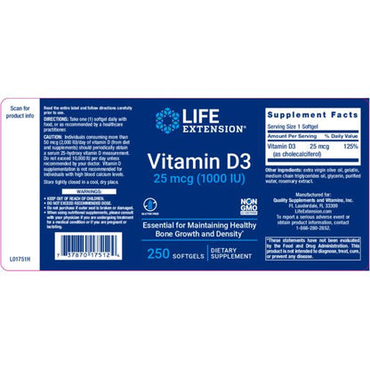 Vitamin D3 125 mcg (5000 IU), 60 softgels Max Muscle Orlando