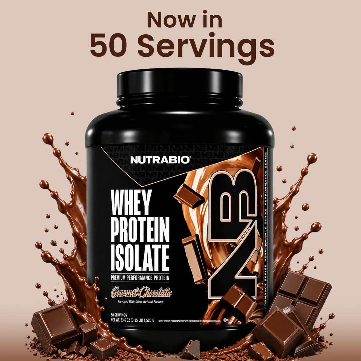 NutraBio | 100% Whey Protein Isolate 50 SV