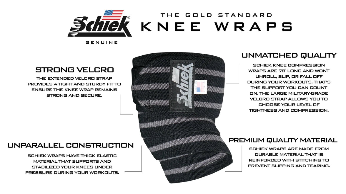 Schiek | Black Out Knee Wraps - Model 1178S