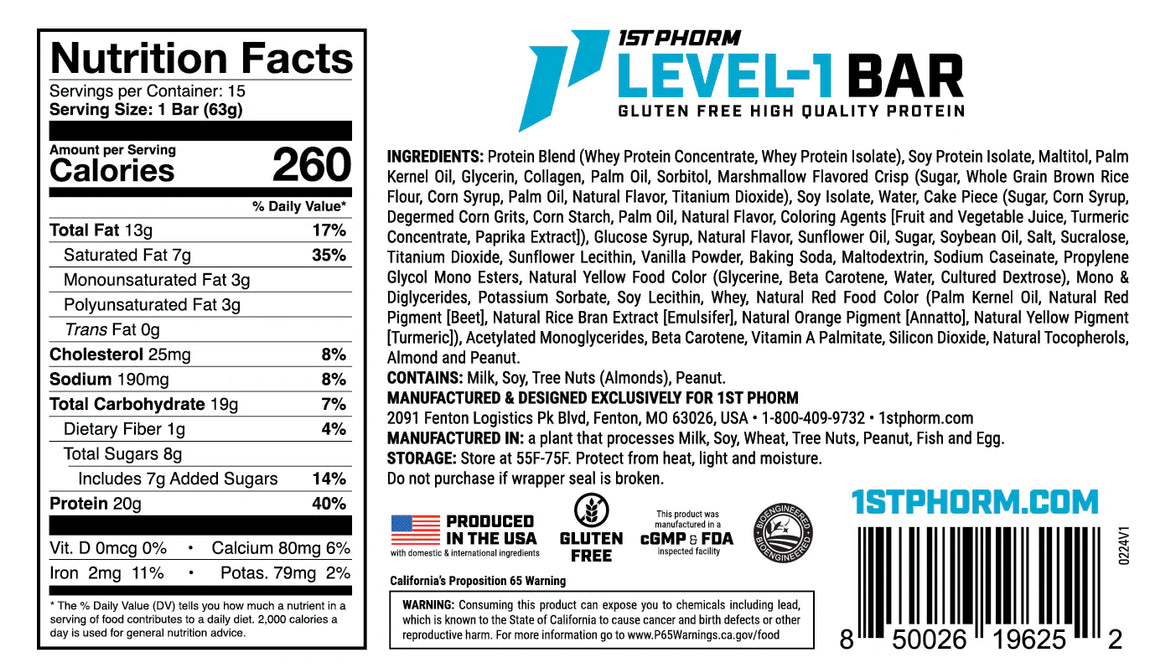 1st Phorm | Level-1 Bar