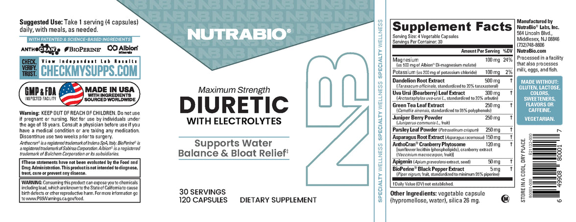 NutraBio |  Diuretic
