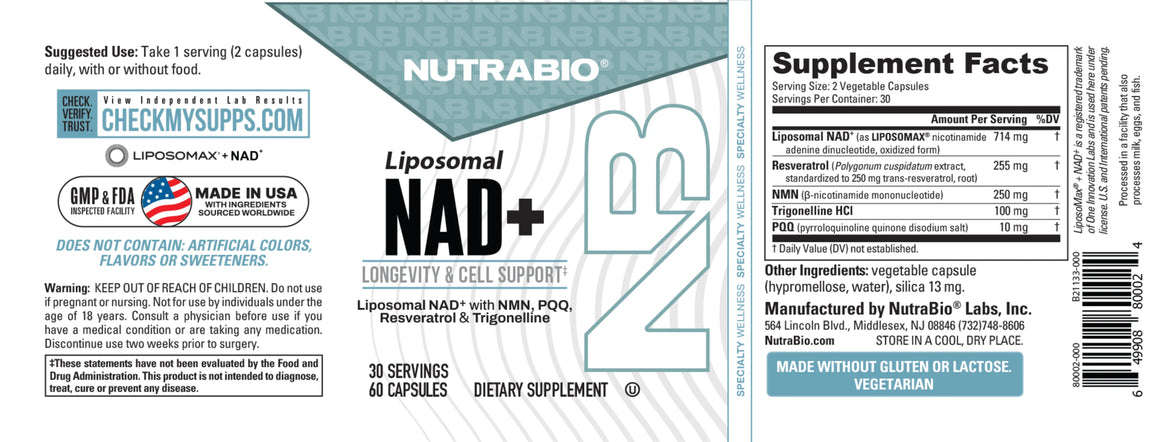 NutraBio | Liposomal NAD+